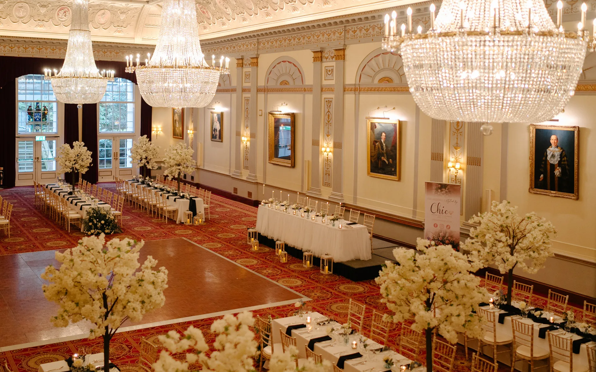 plaisterers hall wedding set up