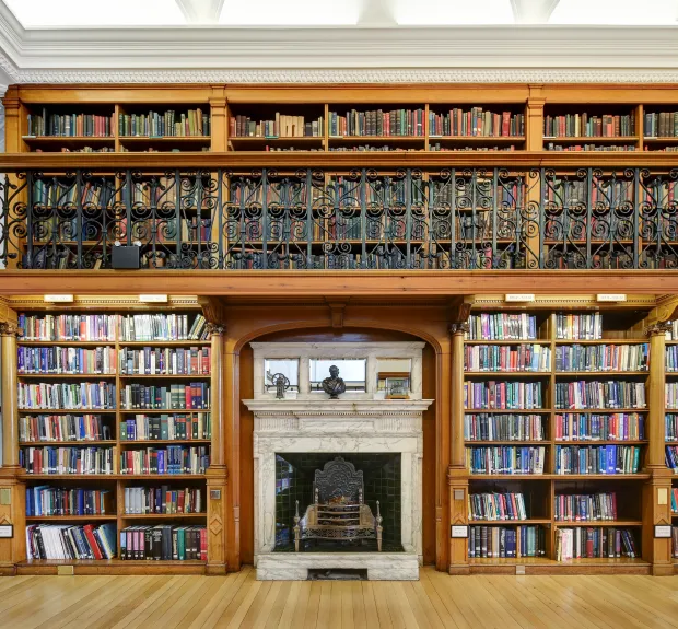 library bookcase in one birdcage walk