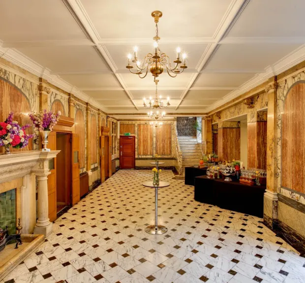 the marble hall and gallery at one birdcage walk